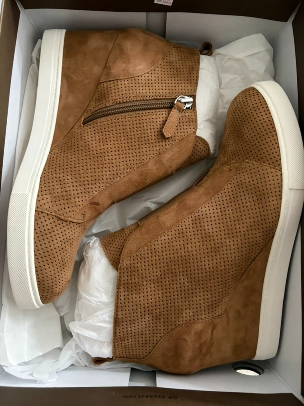 Linea Paolo suede wedge sneaker